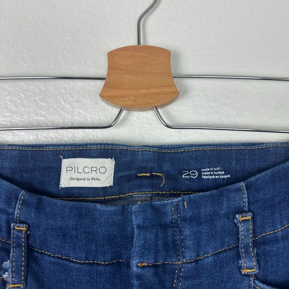 Anthropologie Pilcro Kick Mid Rise Crop Flare Jeans 29 Boho Minimalist Contempor - Picture 4 of 12